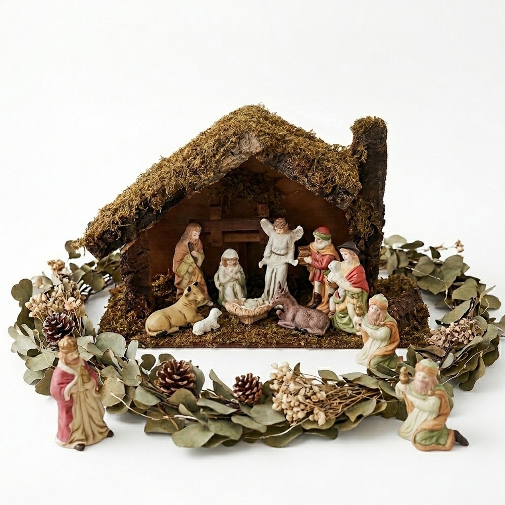 90’s Vintage Old Bay Nativity HUDSON'S BAY COMPANY Christmas Street Porcelain